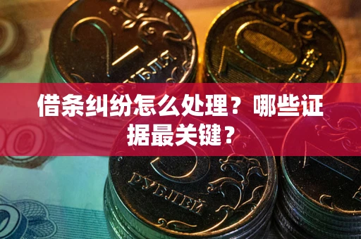 济南借条纠纷怎么处理？哪些证据最关键？