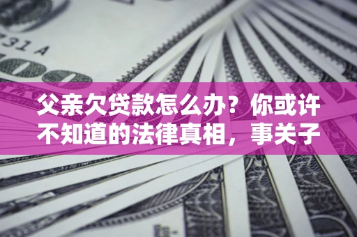 济南父亲欠贷款怎么办？你或许不知道的法律真相，事关子女未来