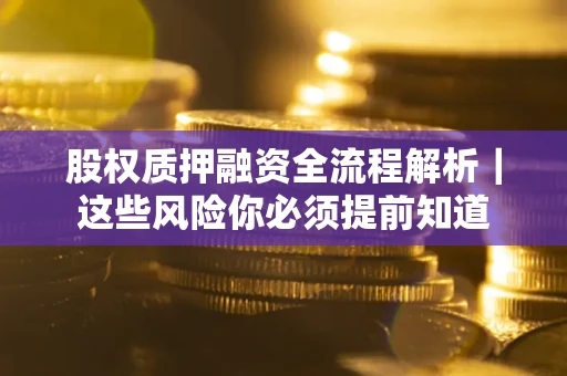 济南股权质押融资全流程解析｜这些风险你必须提前知道