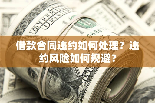 济南借款合同违约如何处理？违约风险如何规避？