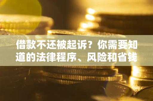 济南借款不还被起诉？你需要知道的法律程序、风险和省钱技巧